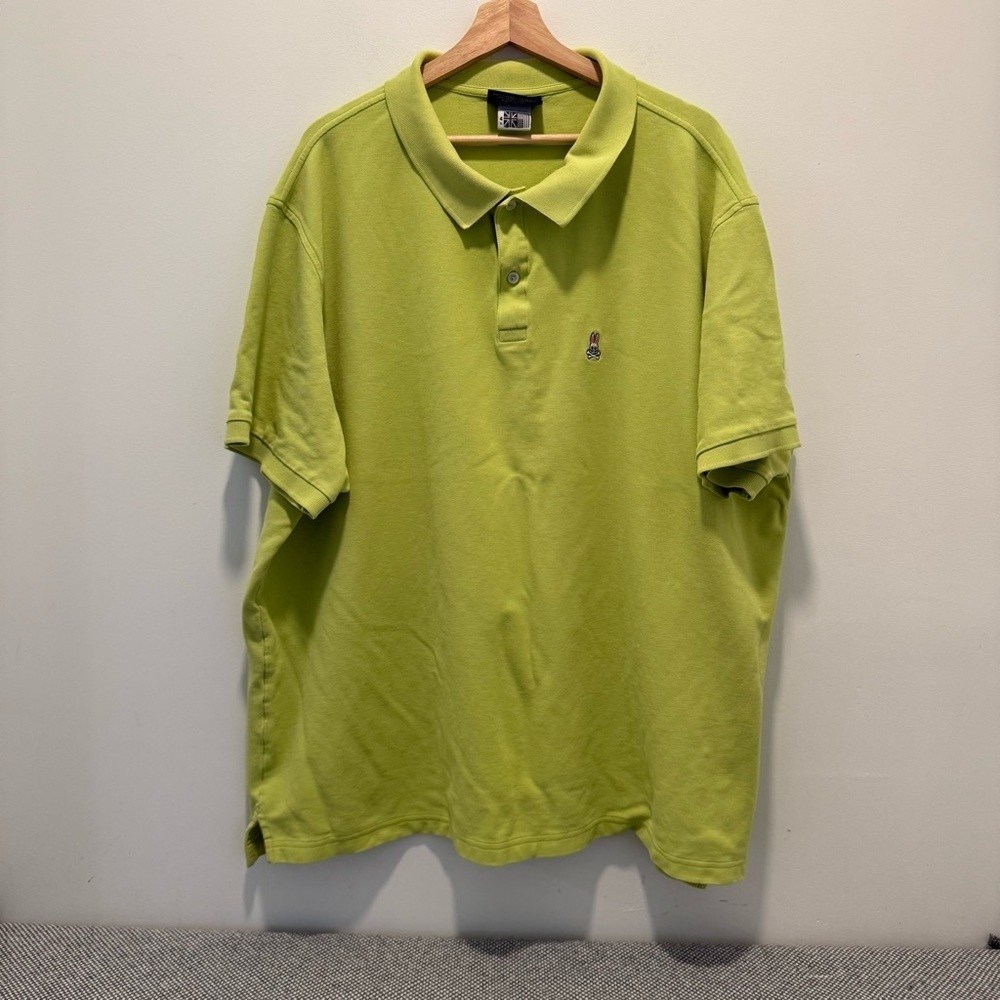 Psycho Bunny Classic Pique Polo Men XL Lime Granita Short Sleeve Shirt